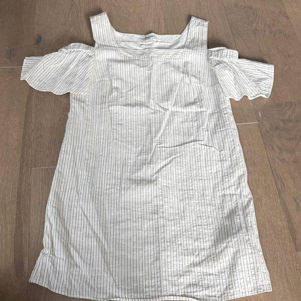 Madewell Cream & Black Striped Dress Size 4